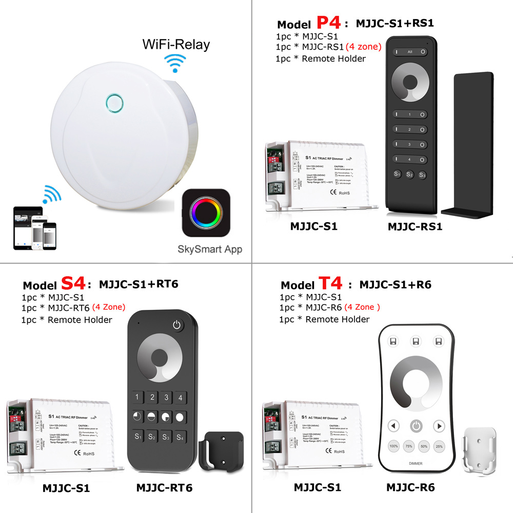 MJJC Triac LED Dimmer 220V 230V 110V AC 2.4G Wireless RF KS Dimmer